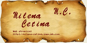 Milena Cetina vizit kartica